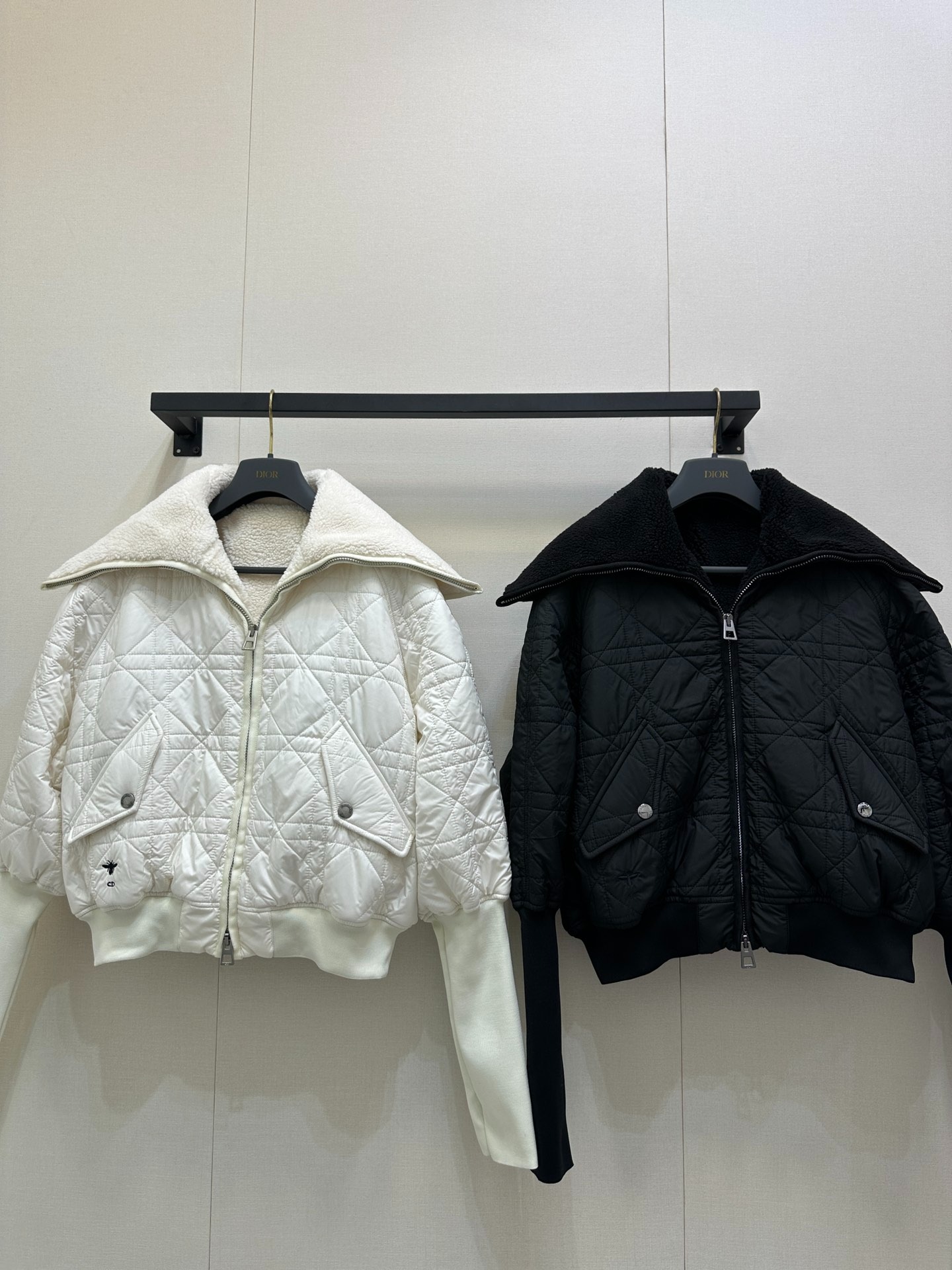 디올 25Fw 신상 타탄체크 집업 점퍼