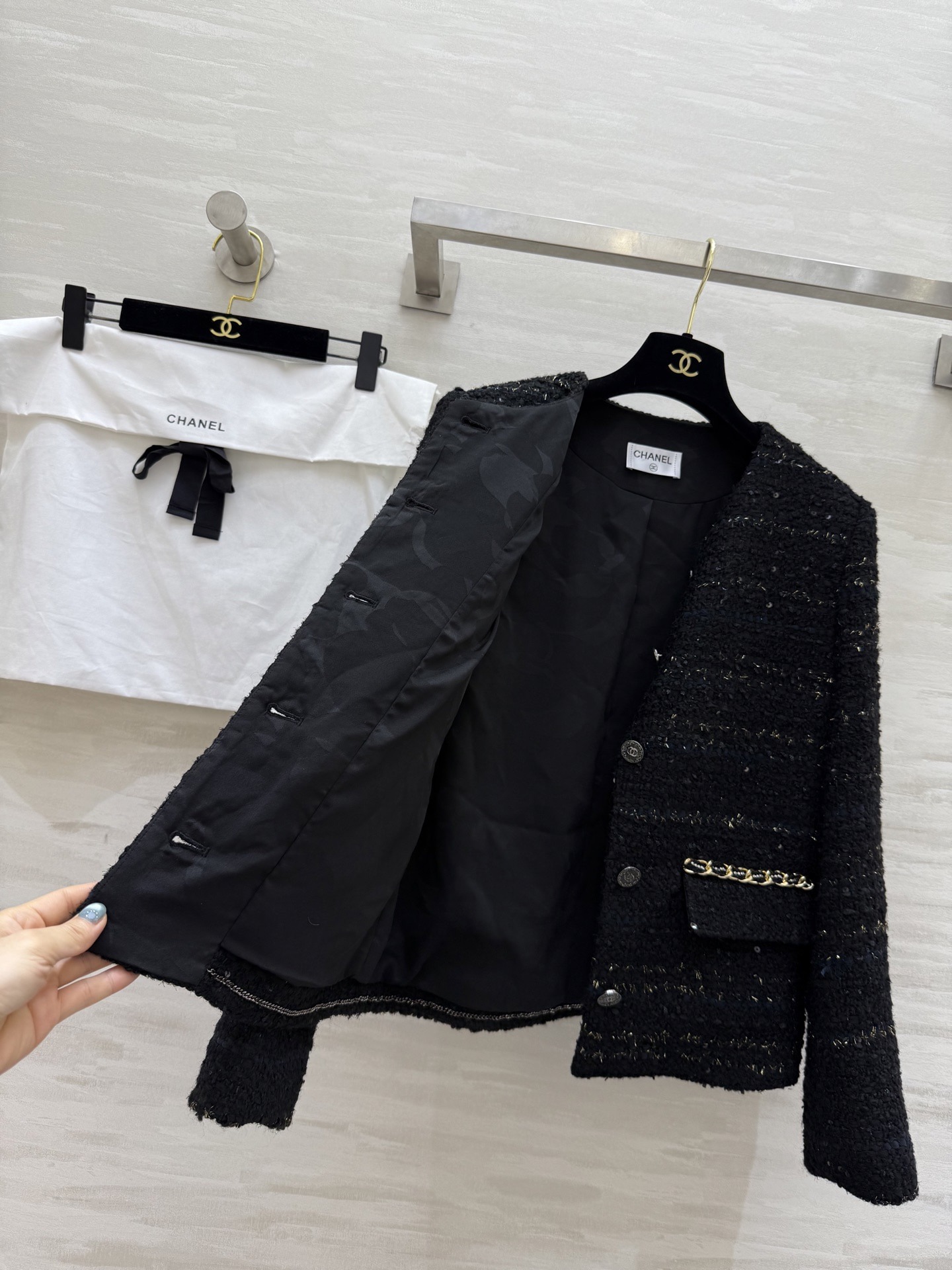 샤넬 신상 우븐코트