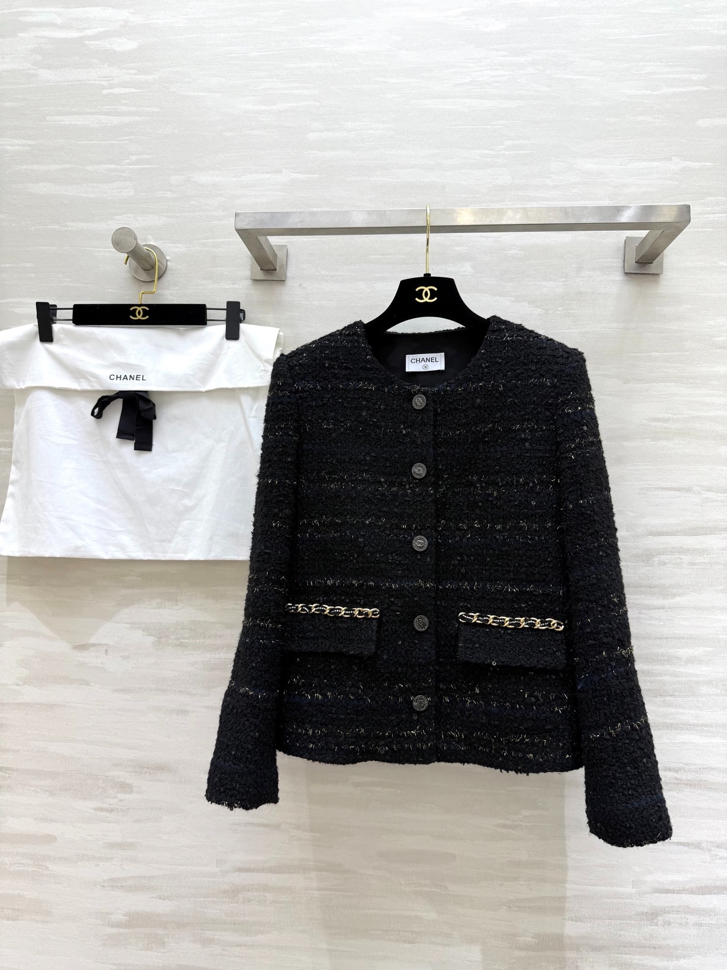 샤넬 신상 우븐코트