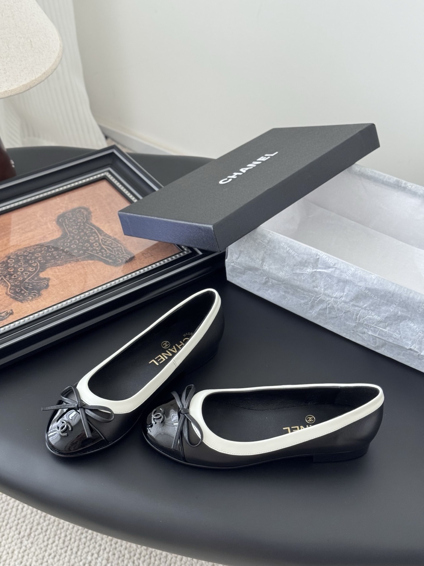 샤넬 빈티지 미들 플랫