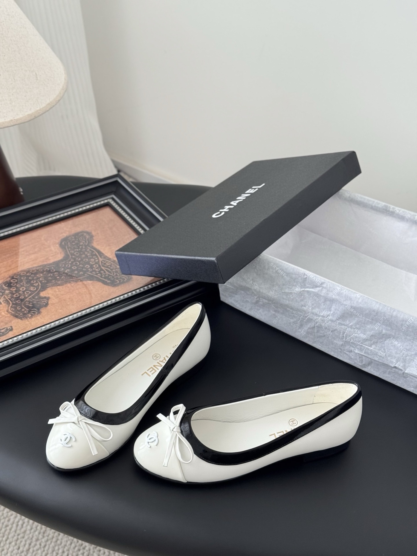 샤넬 빈티지 미들 플랫