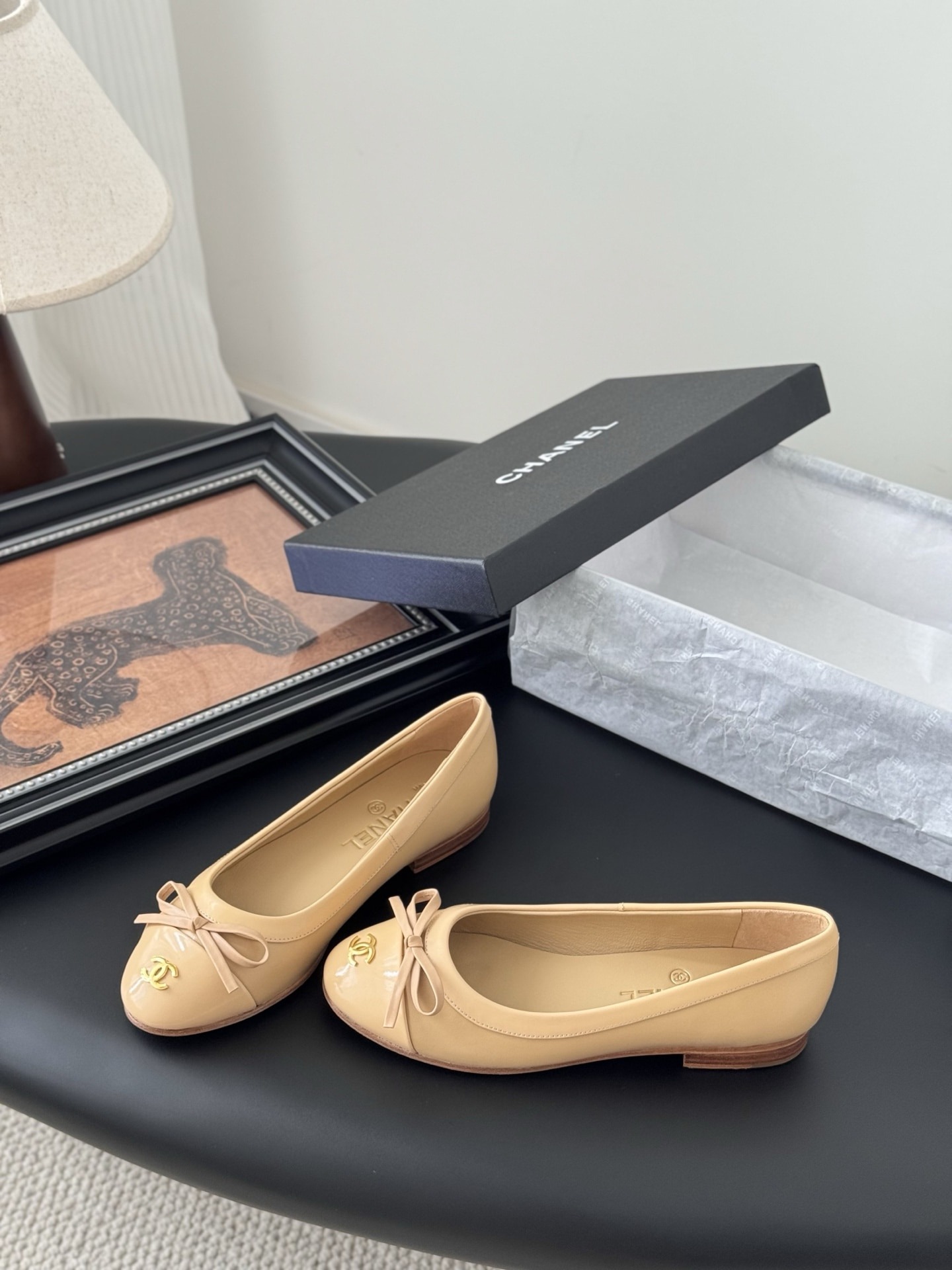 샤넬 빈티지 미들 플랫