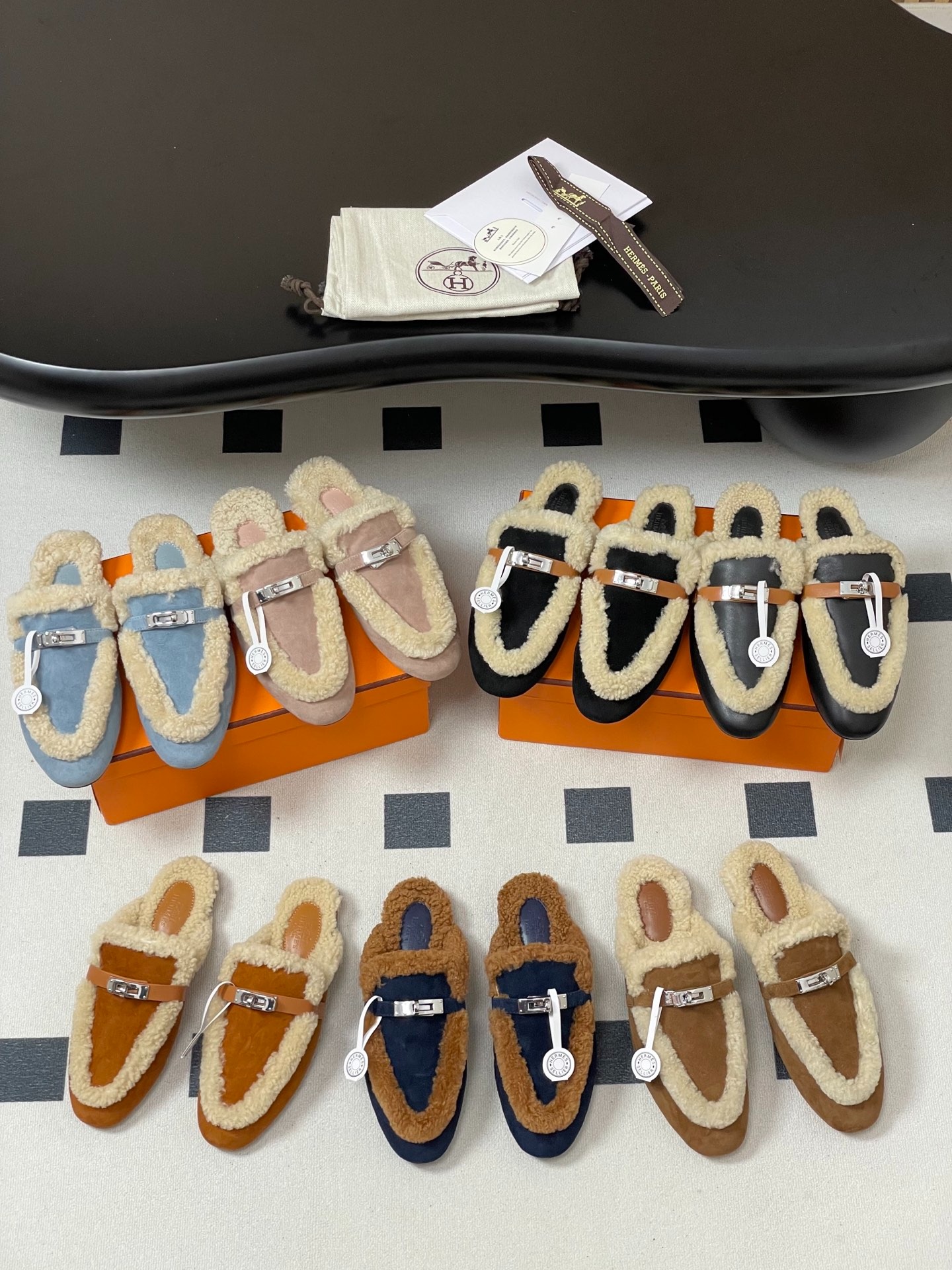 에르메스 오즈울 뮬러 클래식 켈리백 세미슬리퍼