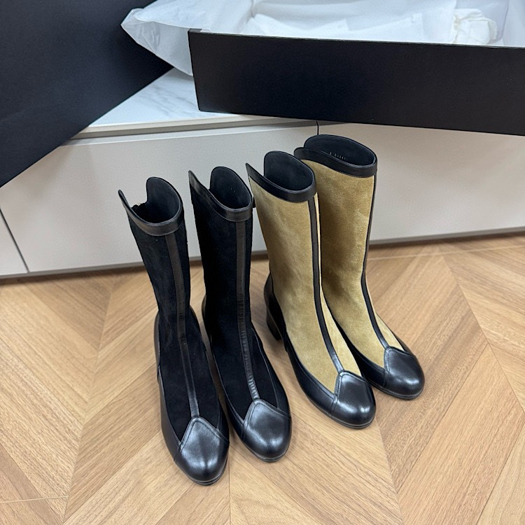 샤넬 미드하이부츠