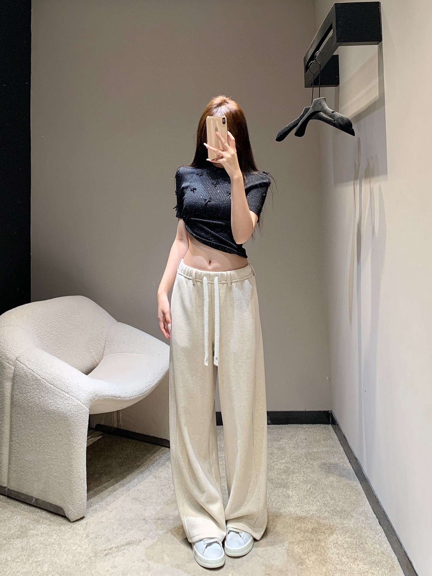 샤넬 25FW 신상 스트링 울 캐주얼 바지