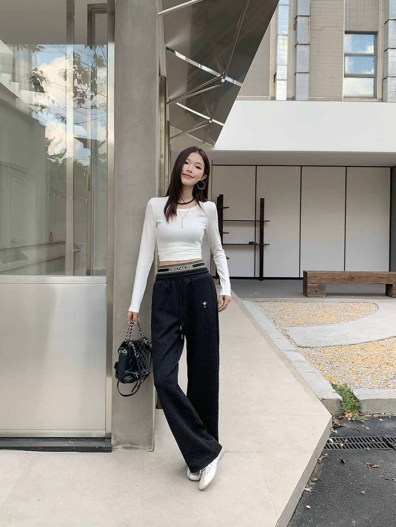 디올 25 신상 로고 밴딩 캐주얼 바지