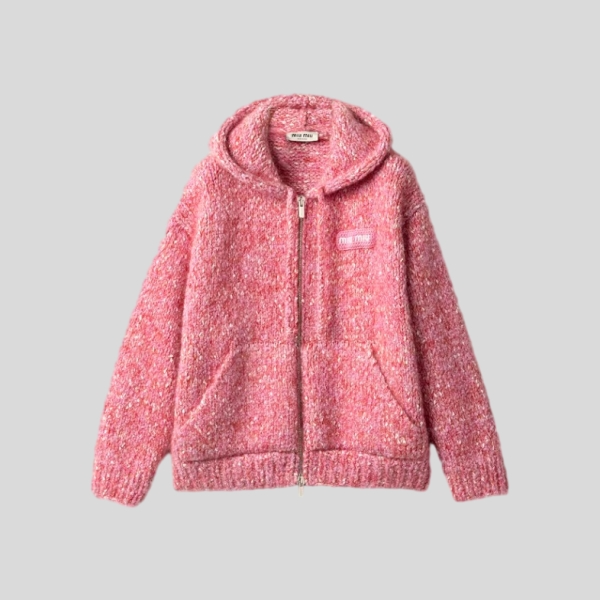 미우미우 지퍼 가디건 스웨터