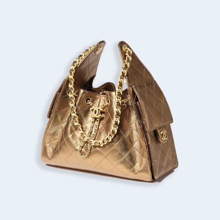 샤넬 메탈릭 그레인드 카프스킨 25 스몰 백