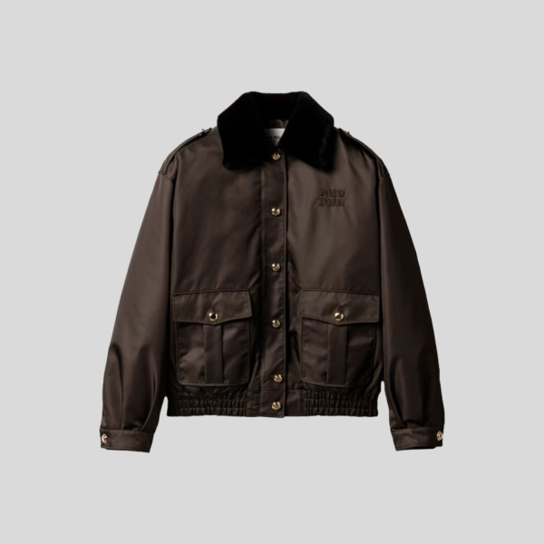 미우미우 테크니컬 가자르 블루종 자켓