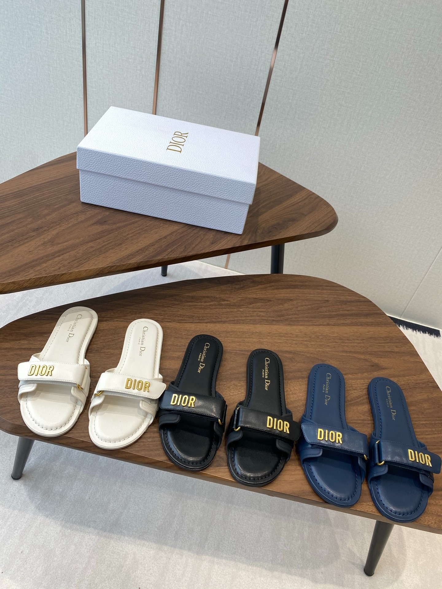 디올 벨크로 슬리퍼