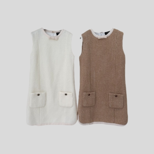 샤넬 모헤어 베스트 드레스