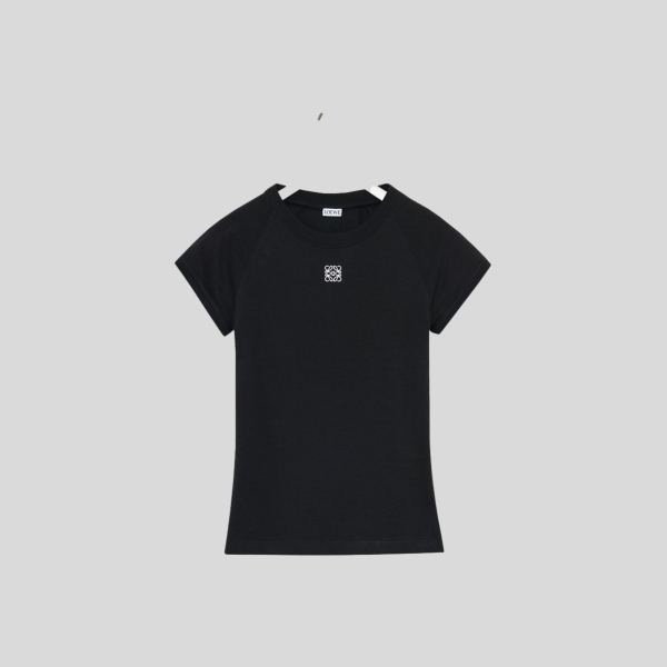 로에베 슬림핏 자수 티셔츠