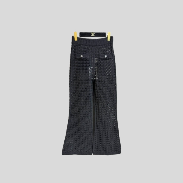 샤넬 오픈워크 우븐 팬츠