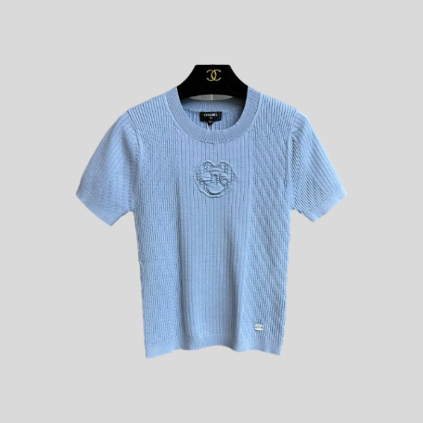 샤넬 카멜리아 니트 반팔