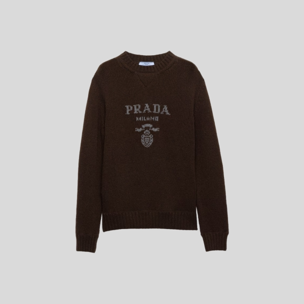 프라다 캐시미어 울 크루넥 스웨터