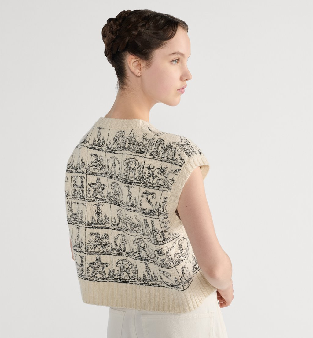 디올 자수 스웨터 베스트