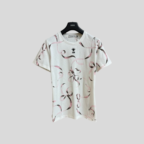 디올 리본 스카프 티셔츠