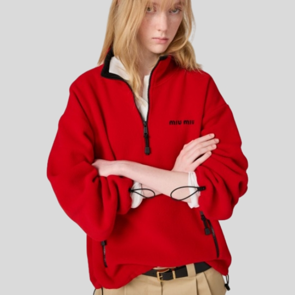 미우미우 플리스 스웨트셔츠