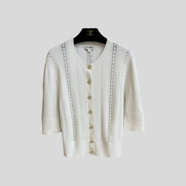 샤넬 케이블 니트 가디건