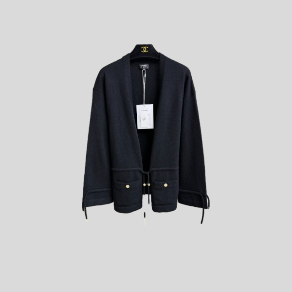 샤넬 드로스트링 캐시미어 가디건