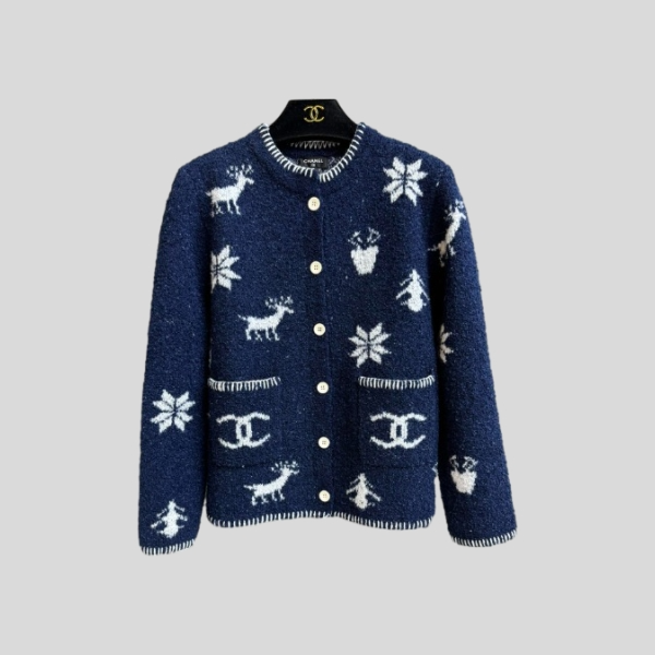 샤넬 자카드 가디건