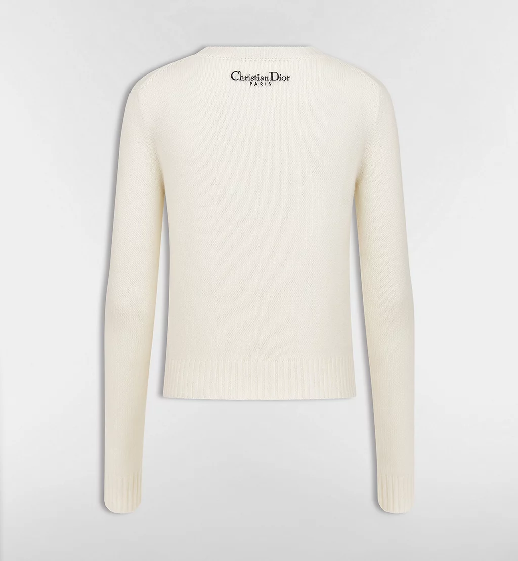 디올 화이트 니트 스웨터