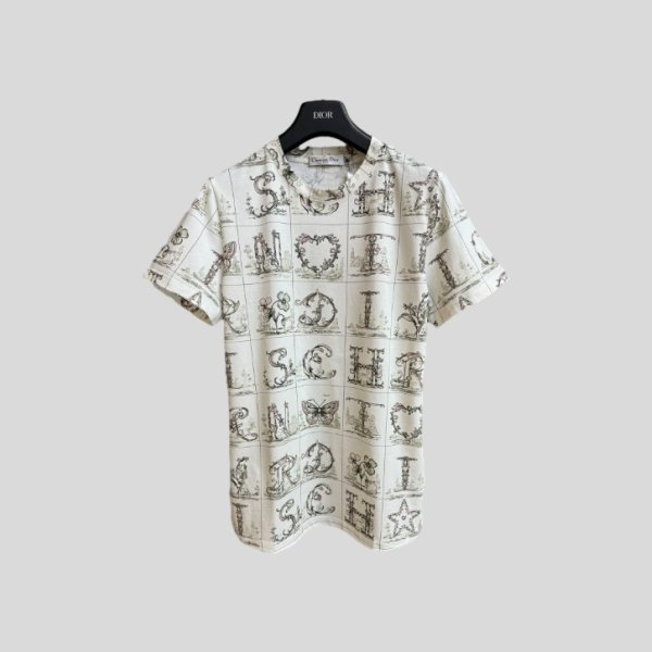 디올 스퀘어 프린트 티셔츠