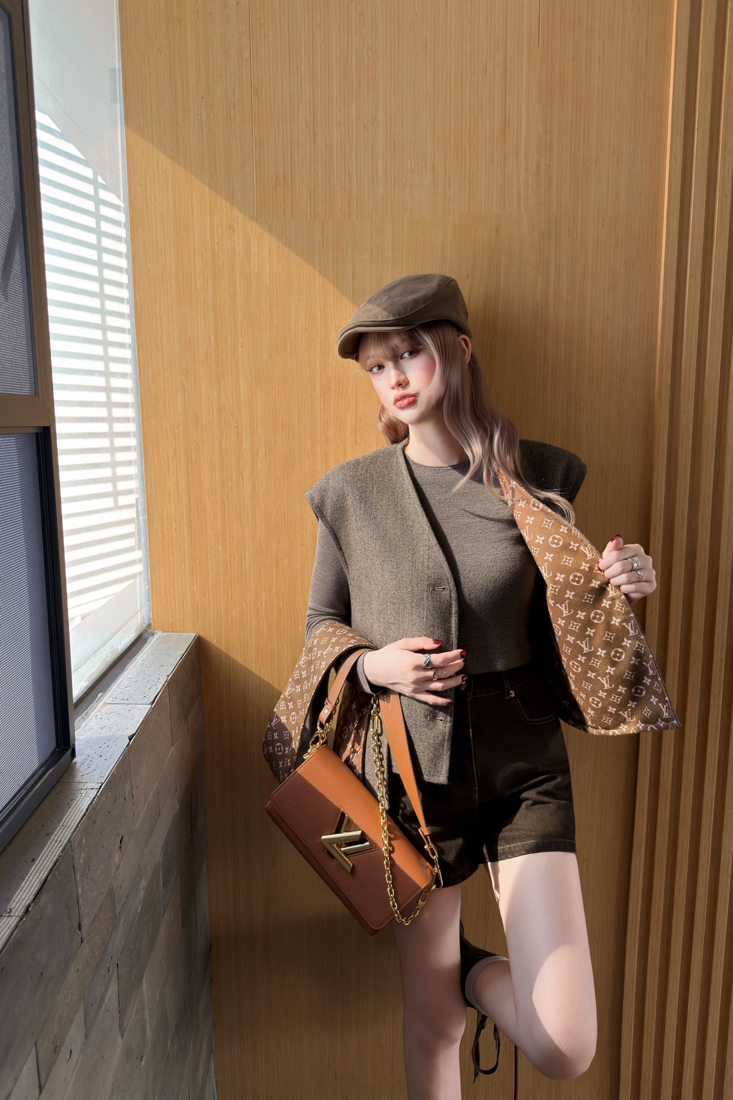 루이비통 머플러 모직 베스트 코트