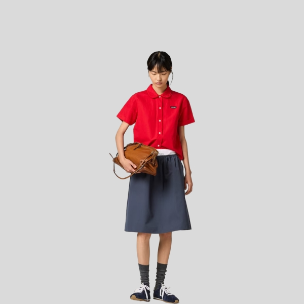 미우미우 슬러브 포플린 셔츠