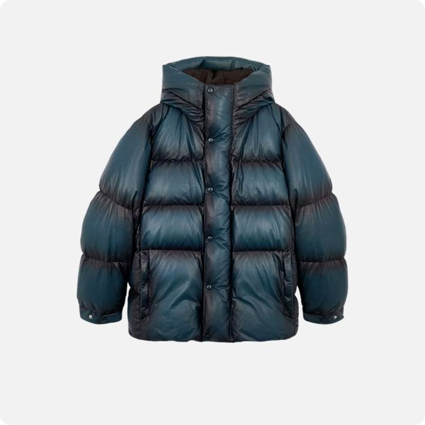 벨루티 파티나 레더 다운자켓