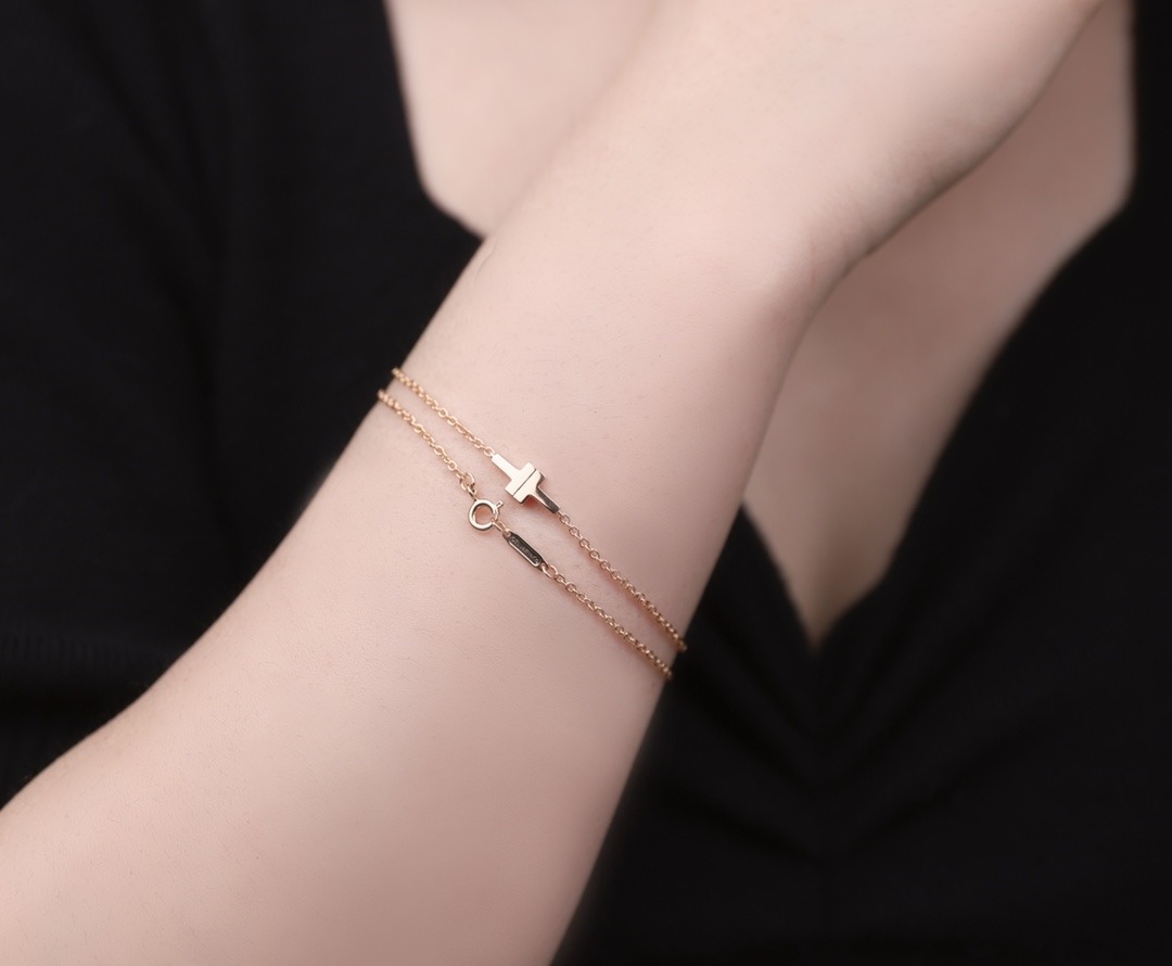 티파니앤코 T 더블 체인 브레이슬릿