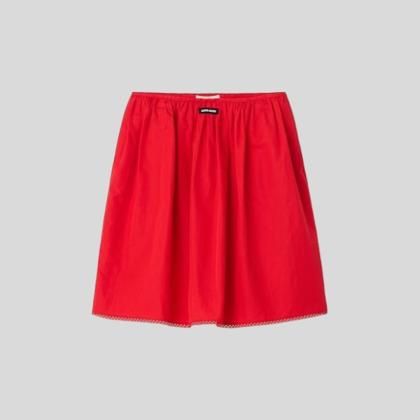 미우미우 슬러브 포플린 스커트