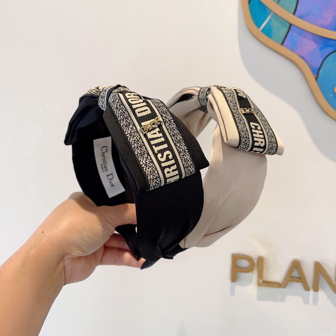 디올 24ss 리본 헤어밴드