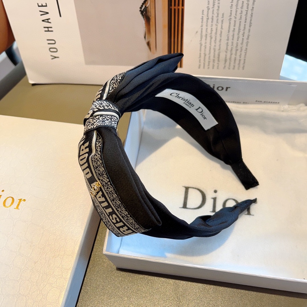 디올 24ss 리본 헤어밴드