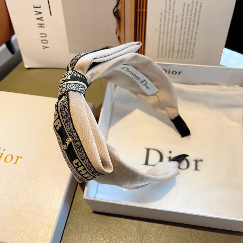 디올 24ss 리본 헤어밴드