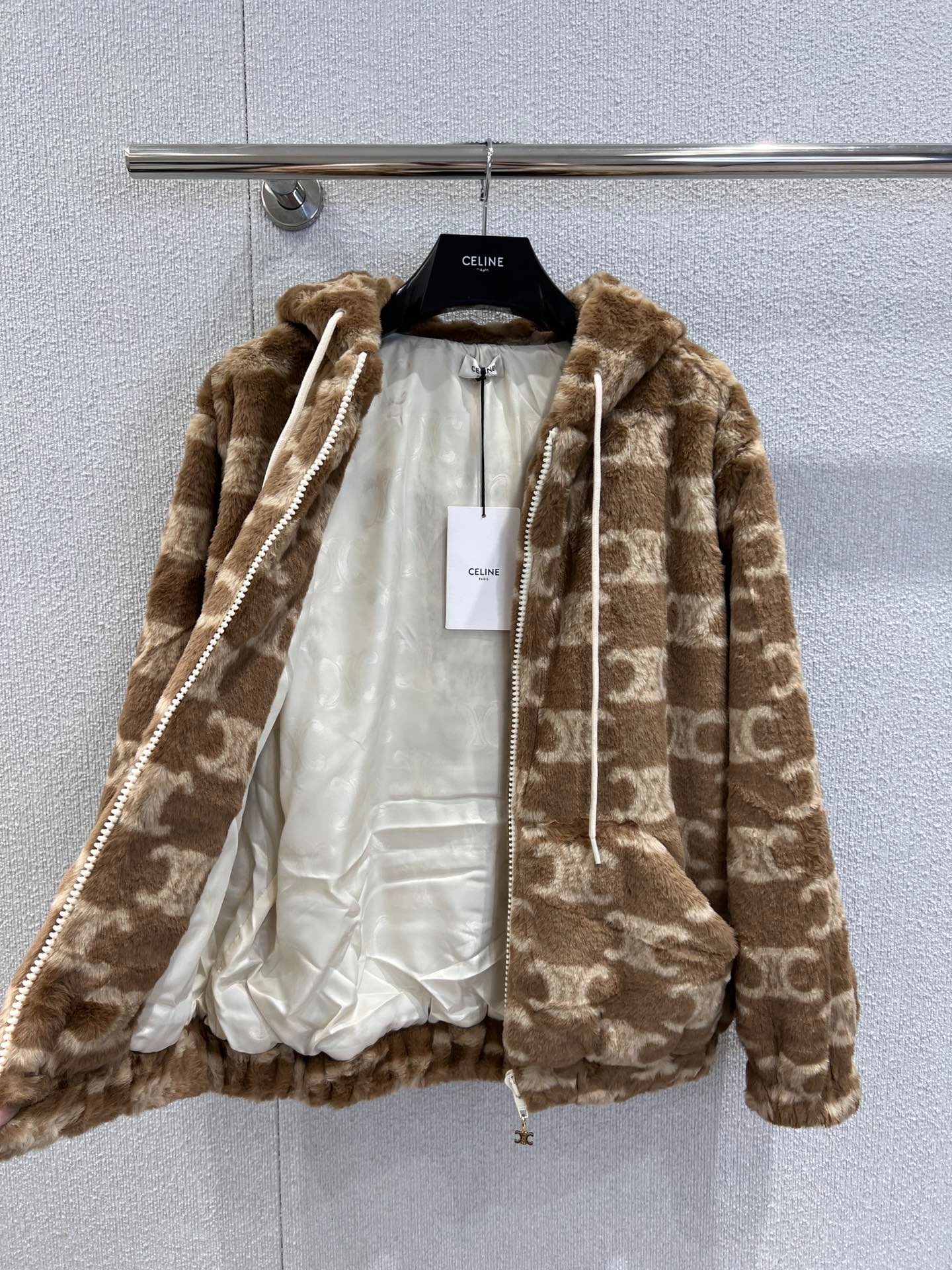 셀린느 25Fw 신상 캐시미어 후드집업 코트