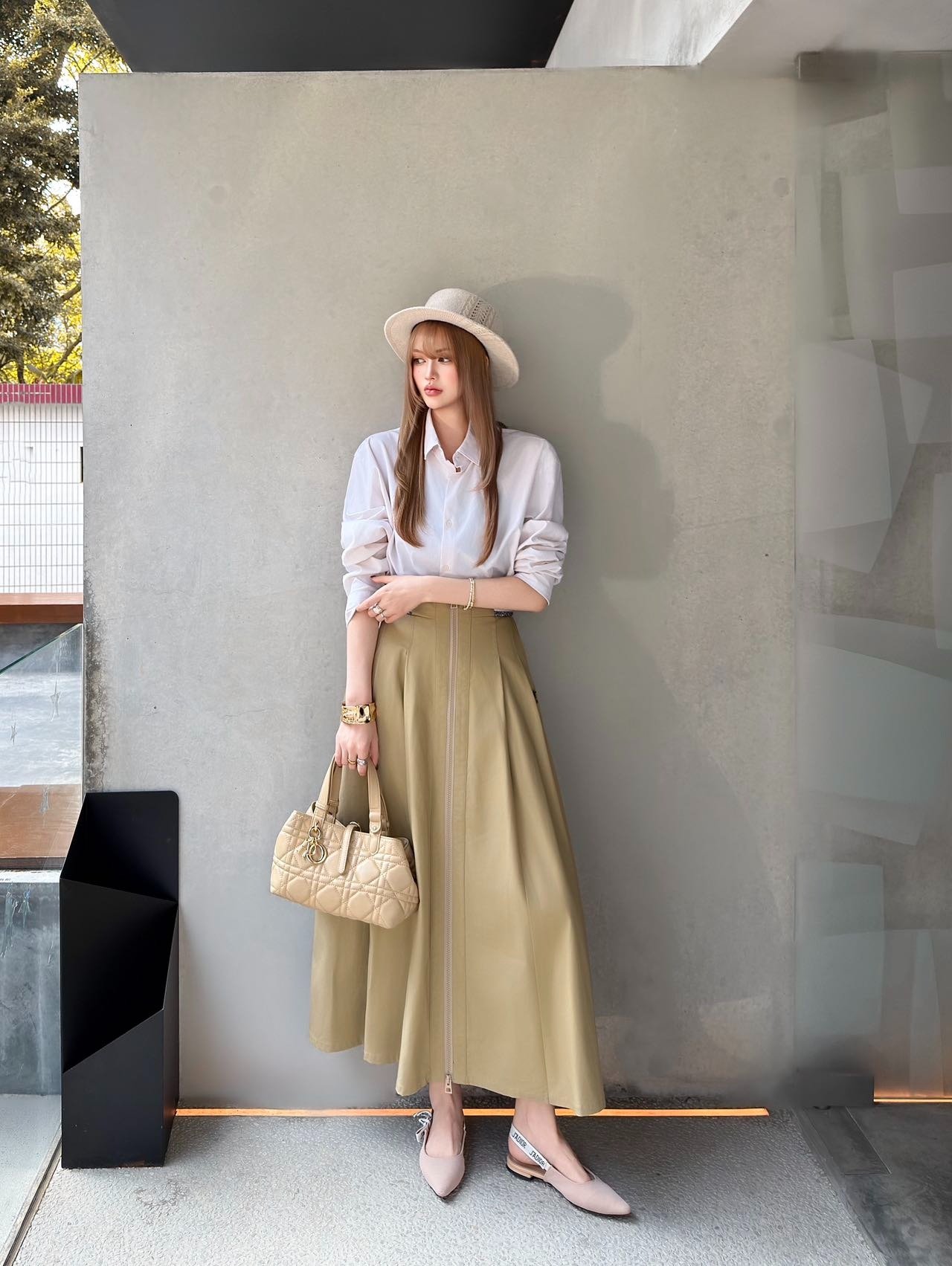 디올 지퍼 스커트