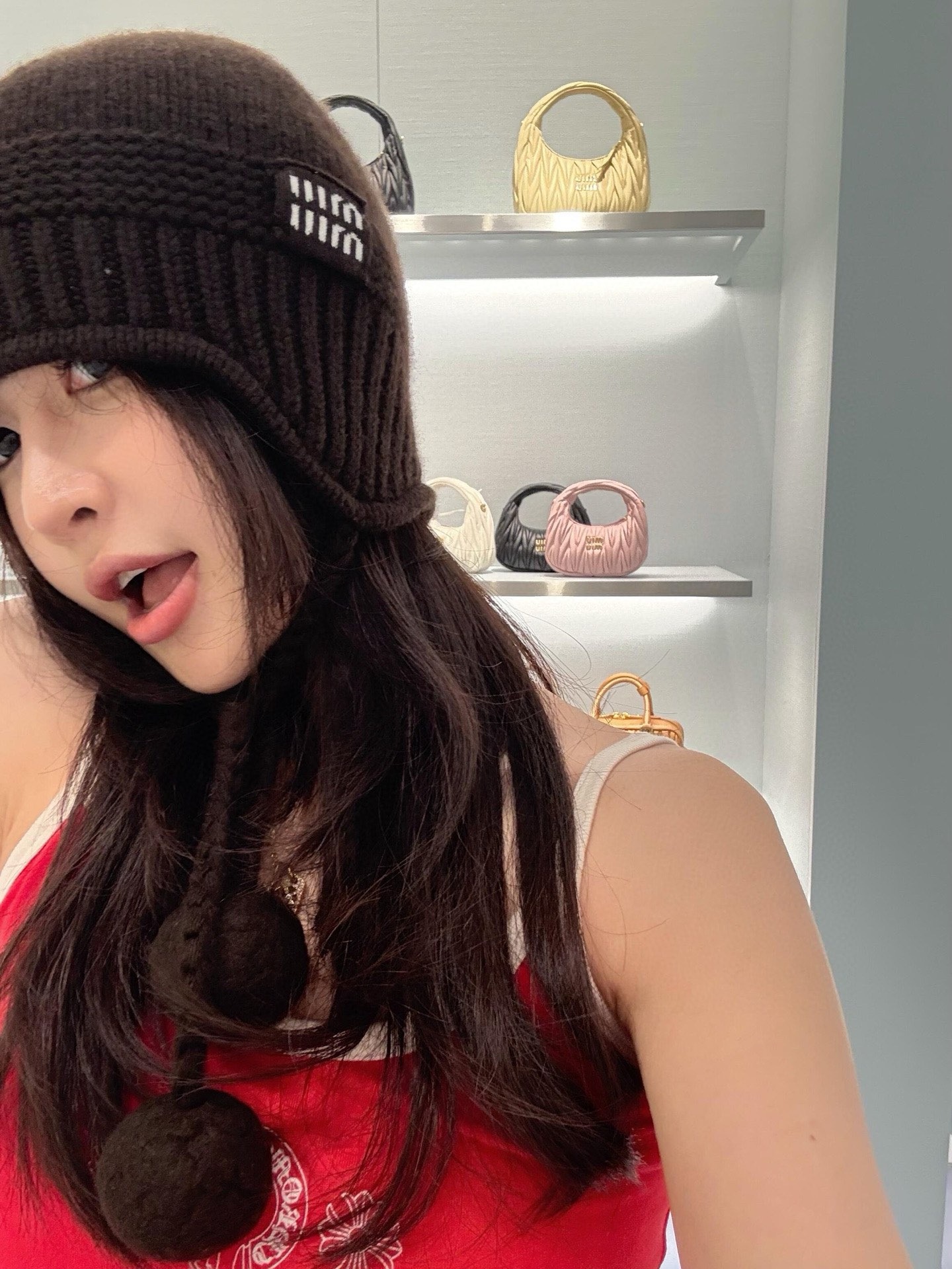 미우미우 신상 캐시미어 비니