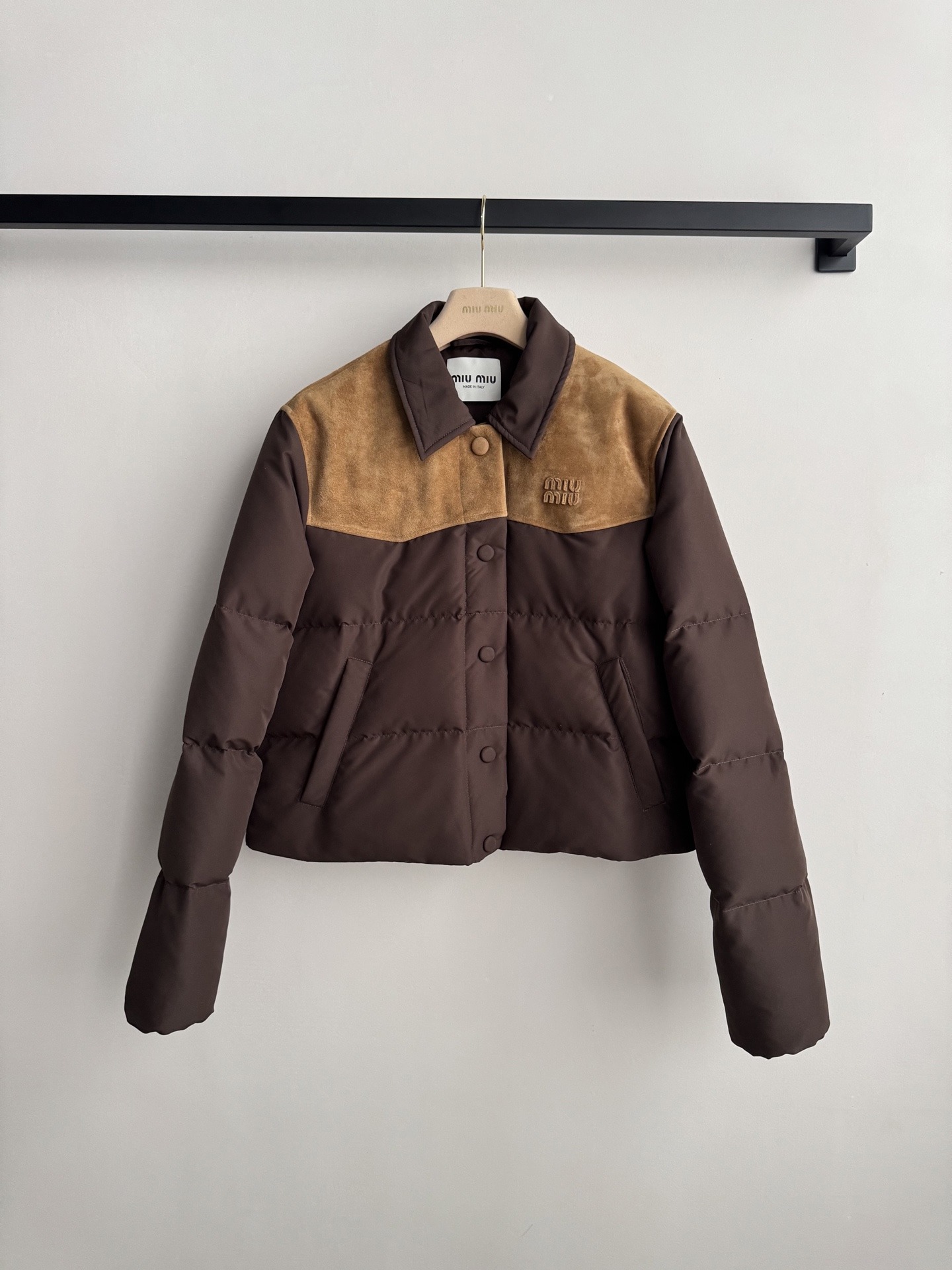 미우미우 25new 스웨이드 패딩 점퍼