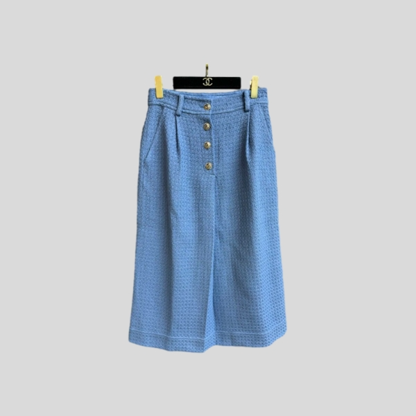 샤넬 블루 미디 스커트