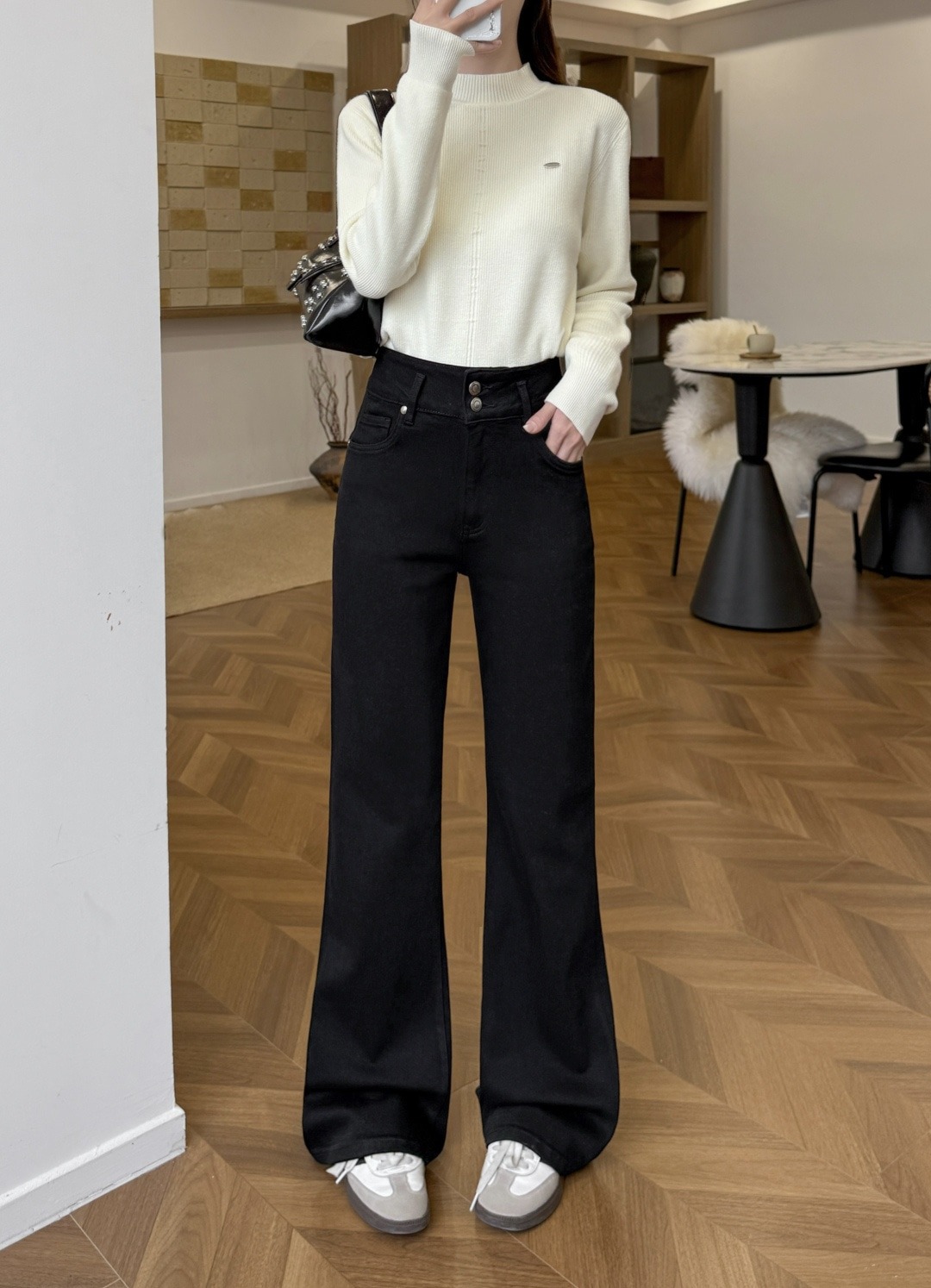 로로피아나 26 신상 블랙 부츠컷