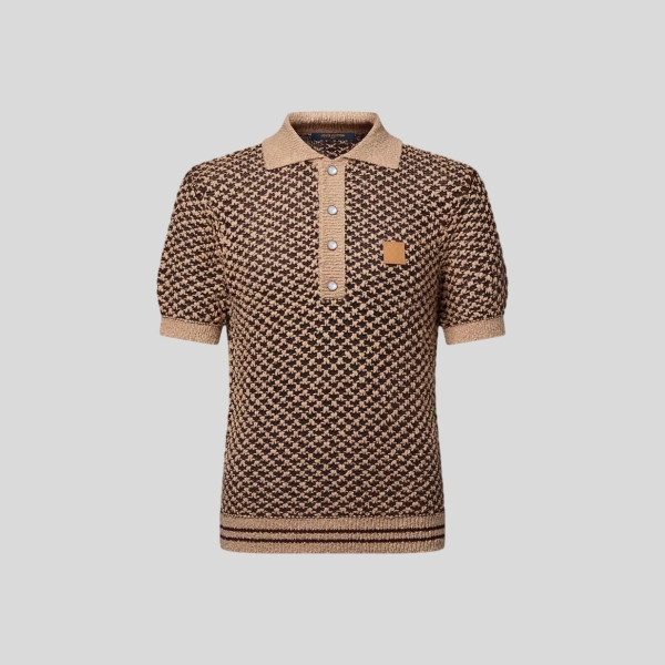 루이비통 반팔 니트 메쉬 폴로 셔츠