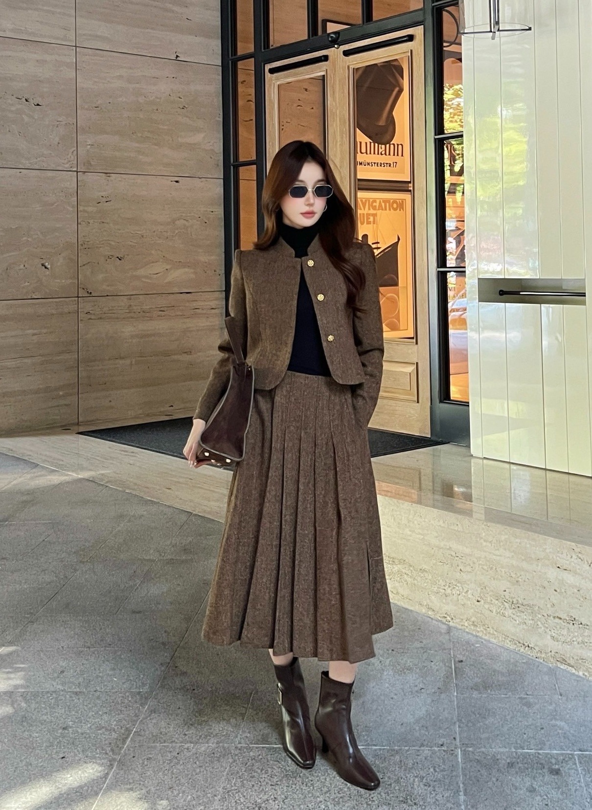 로로피아나 신상 빈티지 헤링본 세트