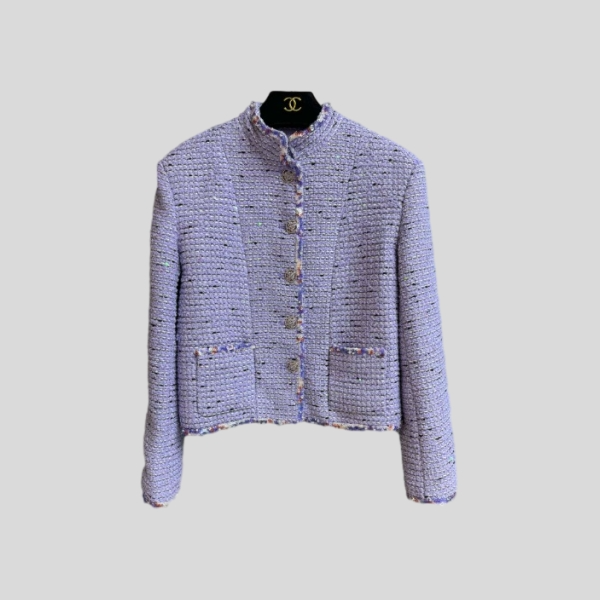 샤넬 퍼플 시퀸 재킷