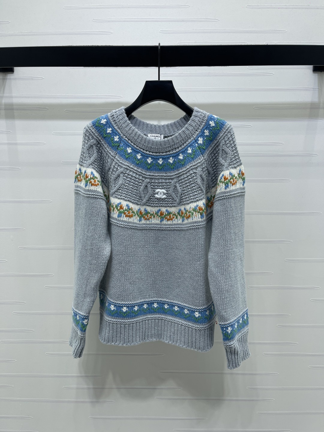 샤넬 26 자카르 풀오버 니트 긴팔 스웨터