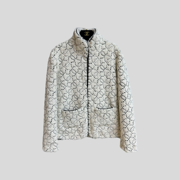 샤넬 스팽글 퍼 재킷
