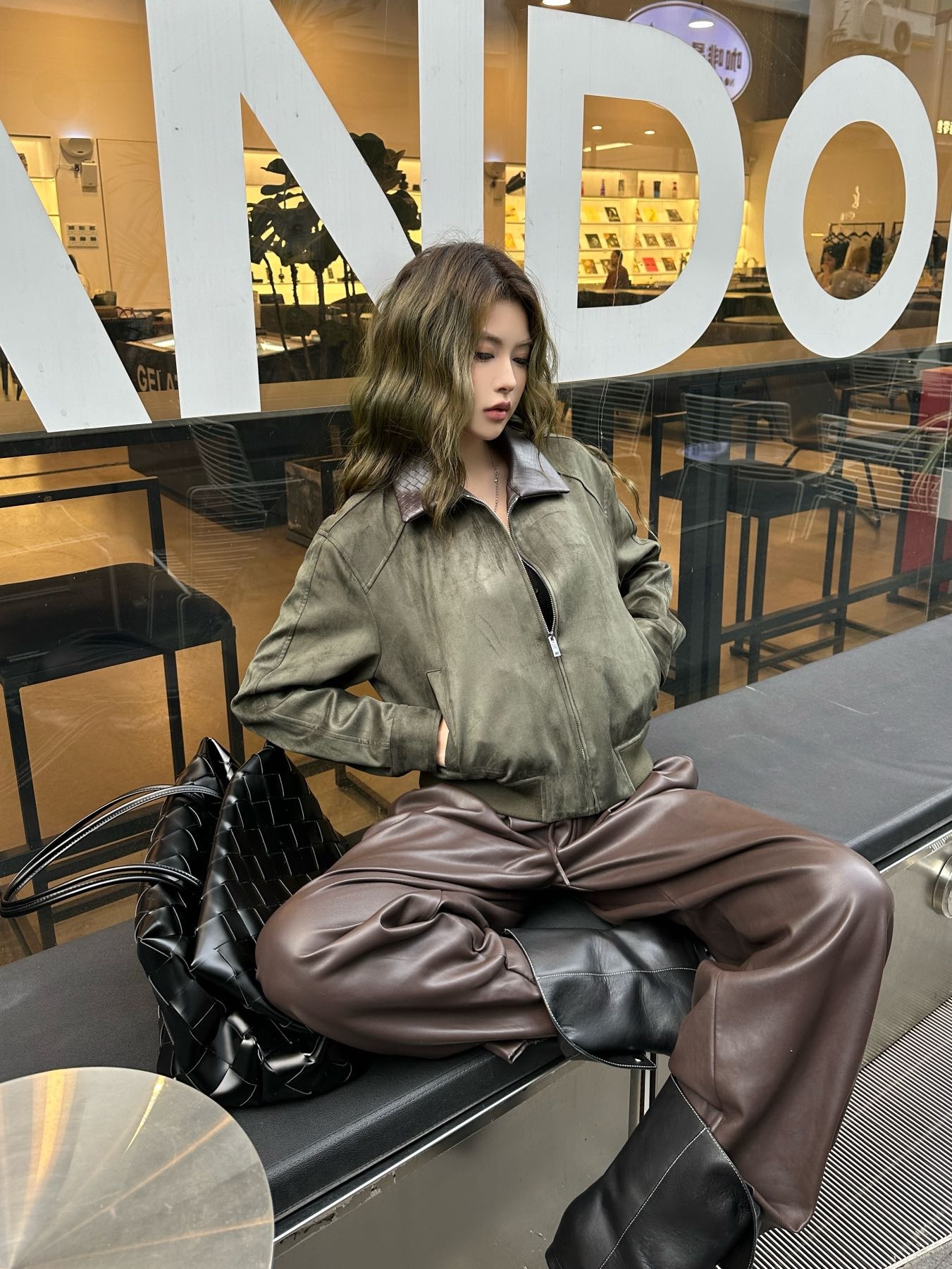 보테가베네타 25 신상 스탠드카라 자켓코트