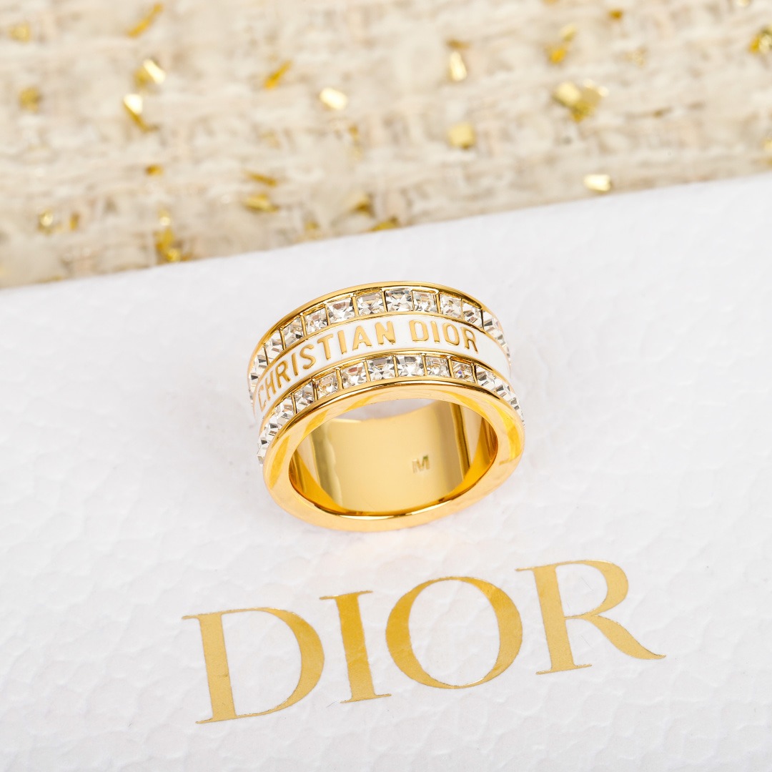 디올 큐빅 에나멜 반지