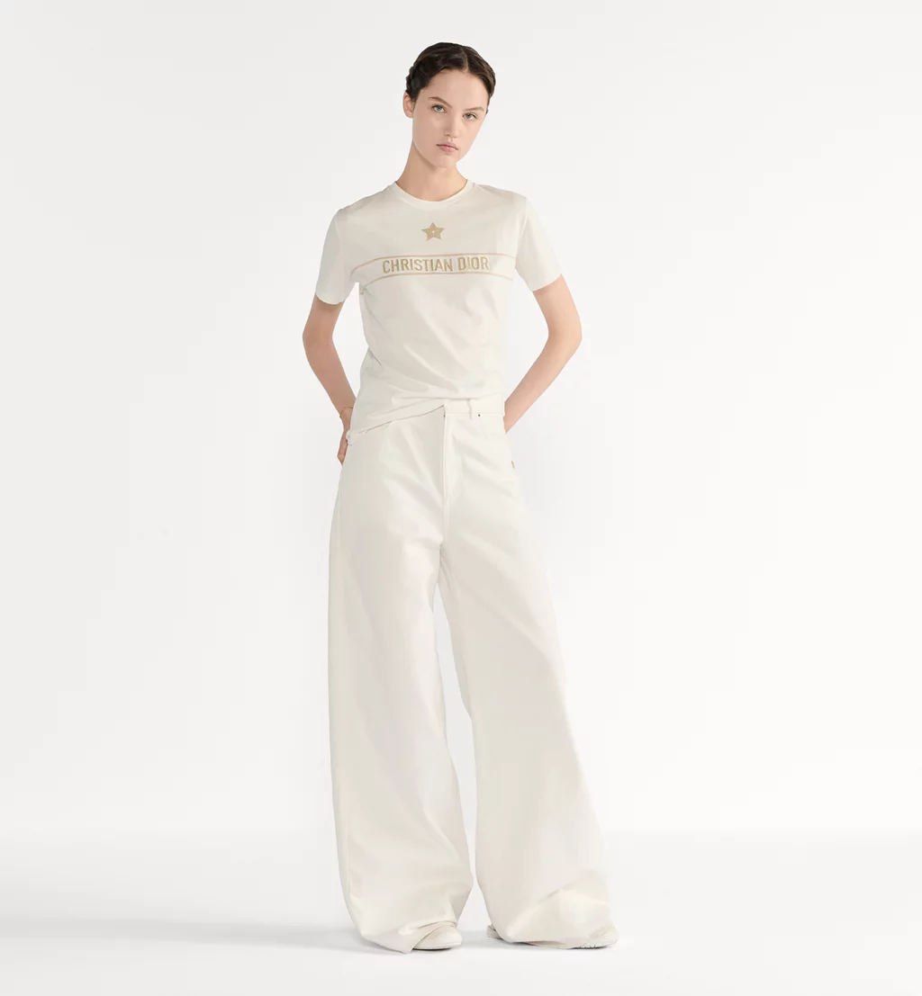 디올 자수 티셔츠