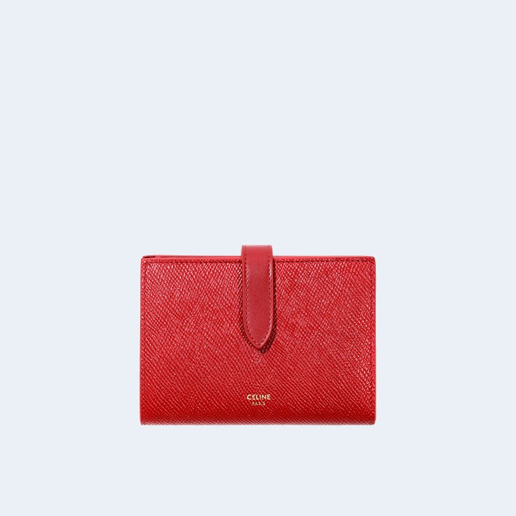 셀린느 미디엄 스트랩 지갑 레드
